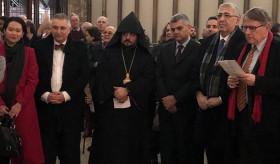 Ambassador Arman Kirakossian participated at the dedication ceremony of the Armenian cross-stone in Canterbury