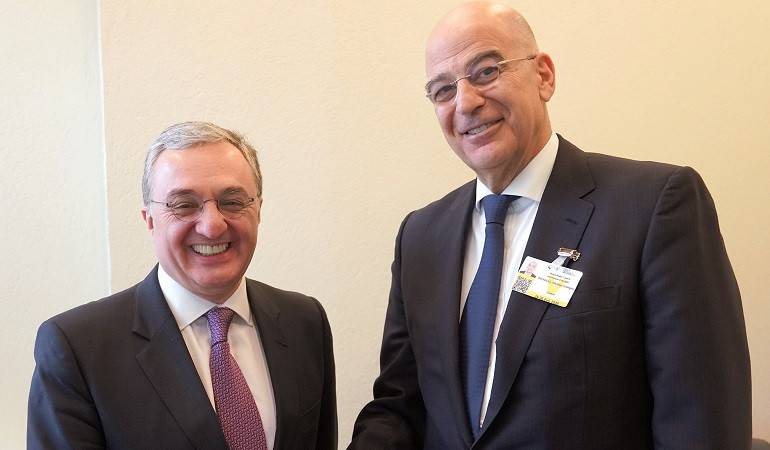 Meeting of Foreign Minister Zohrab Mnatsakanyan with Nikos Dendias, Foreign Minister of Greece