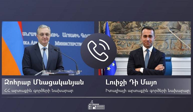 Phone conversation of Foreign Minister Zohrab Mnatsakanyan and Luigi Di Maio, Minister of Foreign Affairs and International Cooperation of Italy