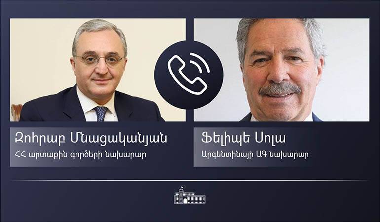 Zohrab Mnatsakanyan's phone conversation with his Argentinian counterpart