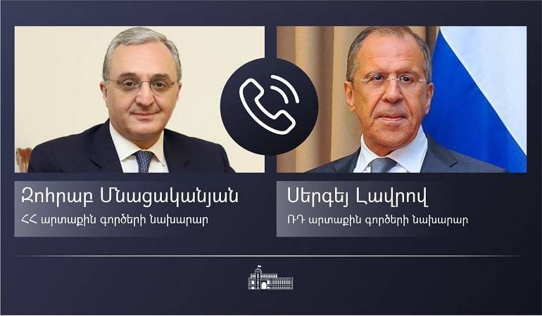 Phone conversation of Foreign Minister Zohrab Mnatsakanyan with Sergey Lavrov, the Foreign Minister of Russia