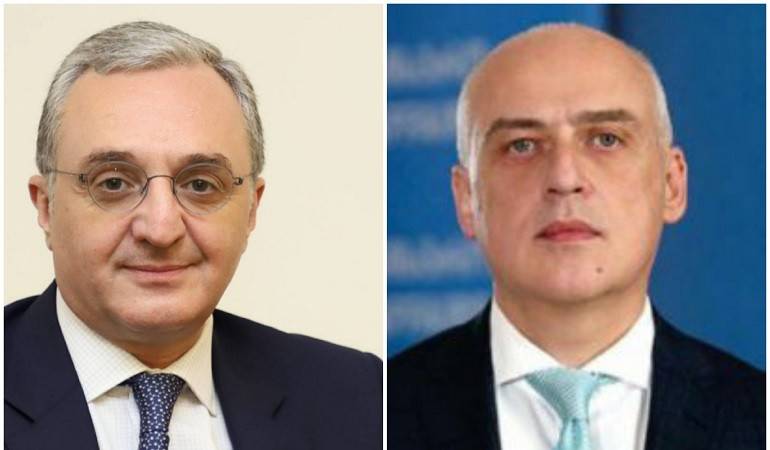 Entretien téléphonique entre le ministre des Affaires étrangères d'Arménie et son homologue géorgien