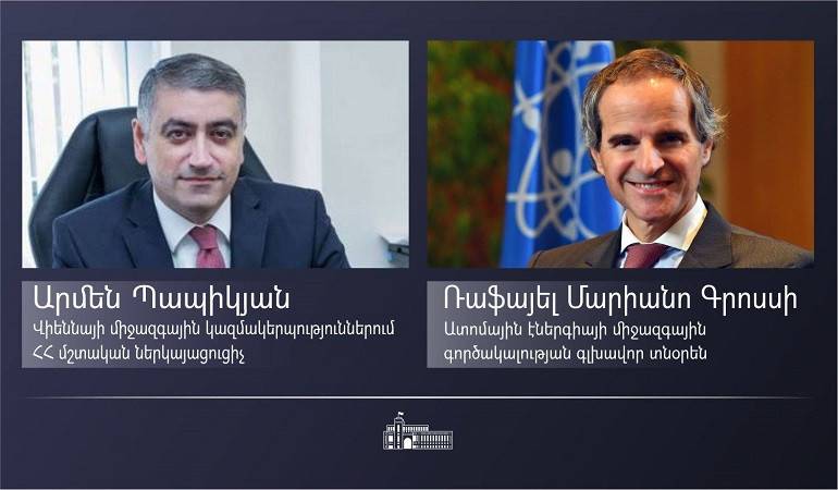 Դեսպան Արմեն Պապիկյանի հանդիպումը Ատոմային էներգիայի միջազգային գործակալության գլխավոր տնօրեն Ռաֆայել Մարիանո Գրոսսիի հետ