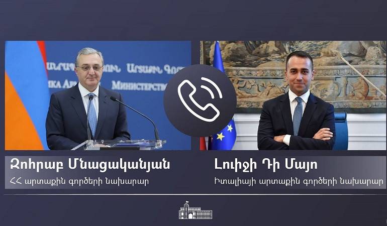 Հայաստանի ԱԳ նախարարի հեռախոսազրույցը Իտալիայի իր գործընկերոջ հետ