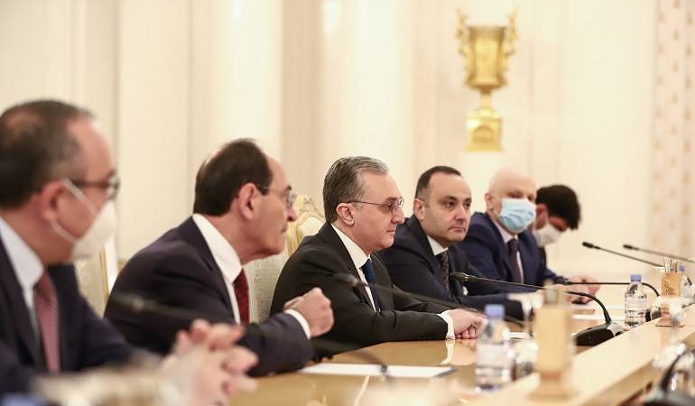 The meeting of the Foreign Ministers of Armenia and Russia Zohrab Mnatsakanyan and Sergey Lavrov