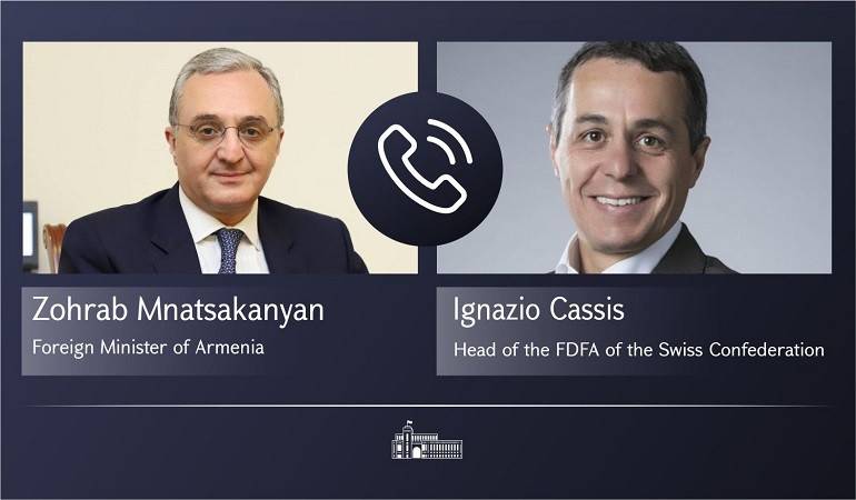 Phone conversation  of Foreign Minister of Armenia Zohrab Mnatsakanyan with the Head of the Swiss Federal Department of Foreign Affairs, Federal Councillor Ignazio Cassis