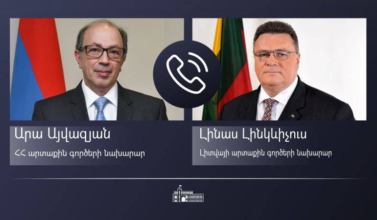 Phone conversation of the Foreign Minister Ara Aivazian with the Foreign Minister of Lithuania Linas Linkevičius