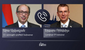 The phone conversation of the Foreign Minister of Armenia Ara Aivazian with the Foreign Minister of Latvia Edgars Rinkēvičs