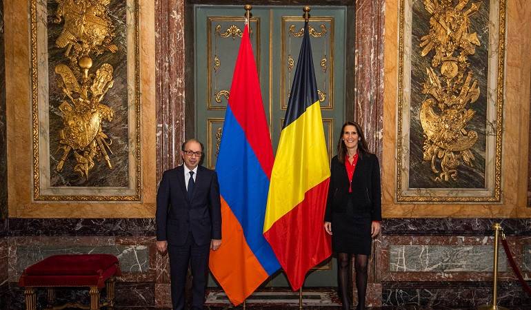 Meeting of Foreign Minister Ara Aivazina with Sophie Wilmès, Deputy Prime Minister, Minister of Foreign Affairs of Belgium