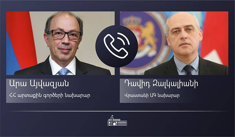 Phone conversation of Foreign Minister Ara Aivazian with the Foreign Minister of Georgia