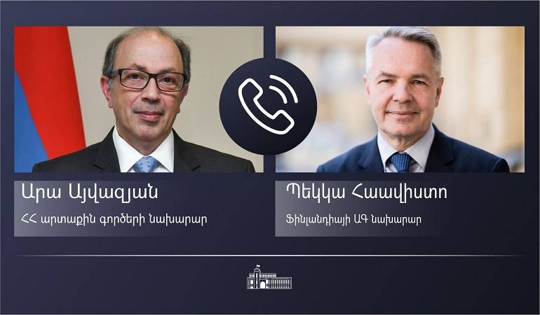 Telephone conversation of Foreign Minister Ara Aivazian with Foreign Minister of Finland Pekka Haavisto