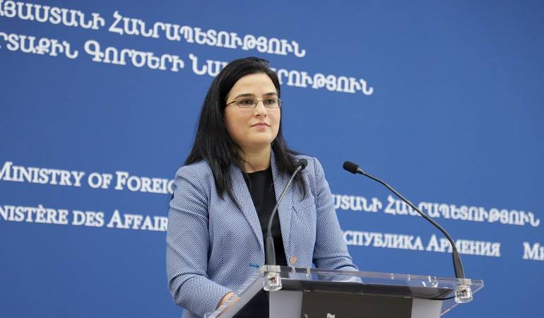 Answer by the Foreign Ministry Spokesperson Anna Naghdalyan to the question of news agencies