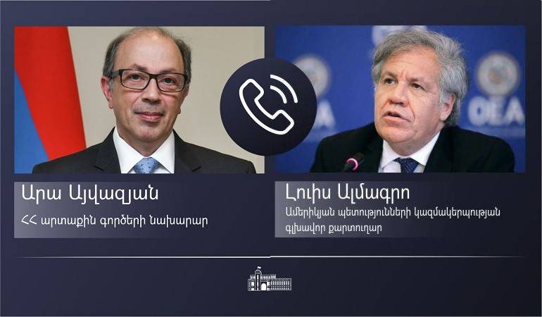 Foreign Minister Ara Aivazian had a phone conversation with Luis Almagro, the Secretary General of the Organization of American States