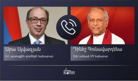 Foreign Minister Ara Aivazian had a phone conversation with Foreign Minister of Sri Lanka Dinesh Gunawardena