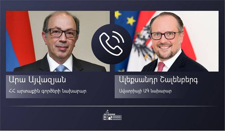 Phone conversation of Foreign Minister Ara Aivazian with Foreign Minister of Austria Alexander Schallenberg