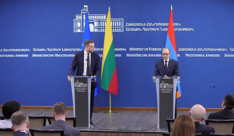 Opening remarks by Acting Minister of Foreign Affairs of the Republic of Armenia Ara Aivazian at a joint press conference with Minister of Foreign Affairs of Lithuania Gabrielius Landsbergis