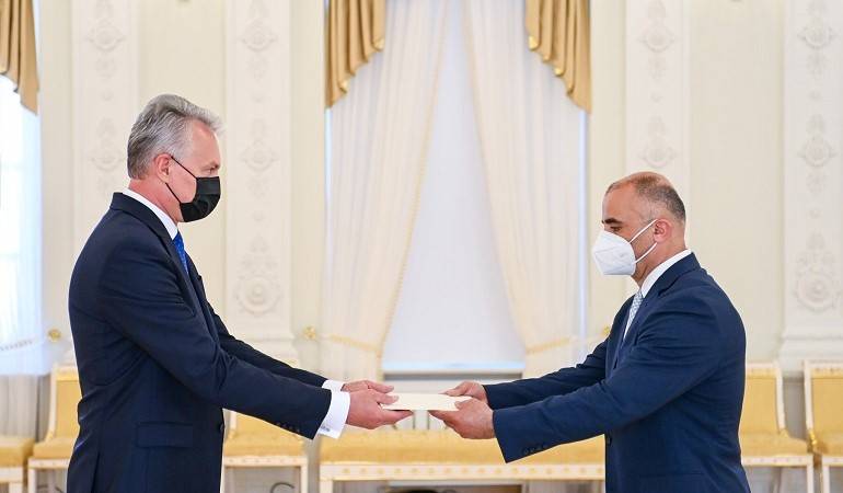 Ambassador Armen Martirosyan presented his credentials to the President of the Republic of Lithuania