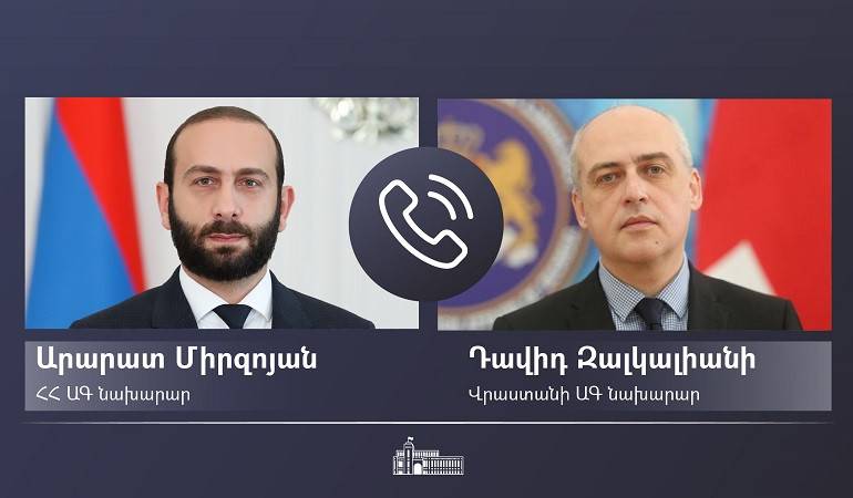 ՀՀ ԱԳ նախարար Արարատ Միրզոյանը հեռախոսազրույց է ունեցել Վրաստանի ԱԳ նախարար Դավիդ Զալկալիանիի հետ