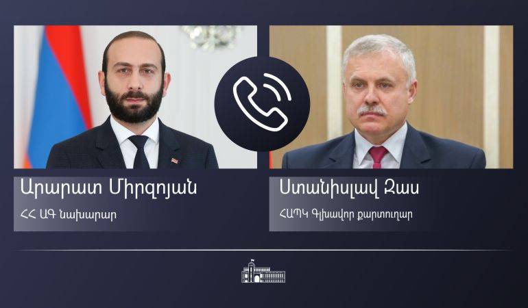 Foreign Minister of Armenia Ararat Mirzoyan held a phone conversation with Secretary General of the CSTO Stanislav Zas