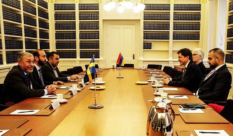 Meeting of Foreign Minister of Armenia Ararat Mirzoyan with the Speaker of Swedish Riksdag Andreas Norlén