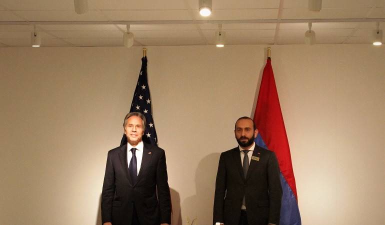 Meeting of Foreign Minister of Armenia Ararat Mirzoyan and the U.S. Secretary of State Antony Blinken