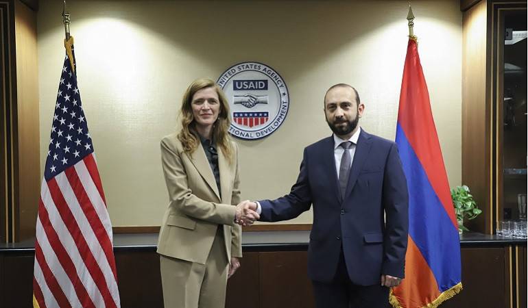 Meeting of the Foreign Minister of Armenia Ararat Mirzoyan with the Director of USAID Samantha Power