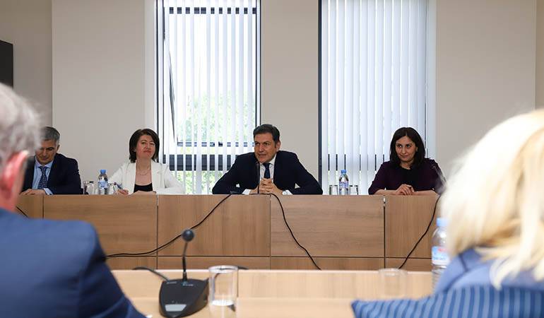 Rencontre du Vice-ministre des Affaires étrangères avec la délégation du Groupe d'amitié France-Arménie du Sénat français