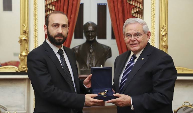 Foreign Minister of Armenia Ararat Mirzoyan met with Bob Menendez, the Chairman of the Committee on Foreign Relations of the US Senate