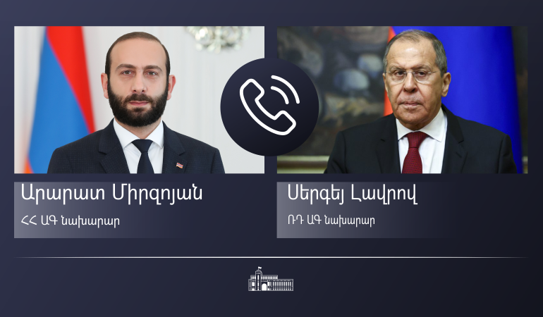 Phone conversation of the Foreign Minister of Armenia Ararat Mirzoyan with the Foreign Minister of Russian Federation Sergey Lavrov