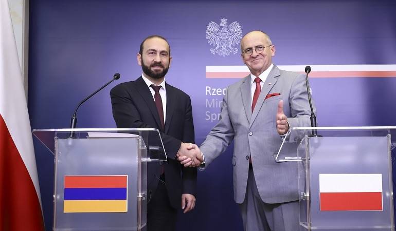 Press statement of the Foreign Minister of Armenia Ararat Mirzoyan following the meeting with the Foreign Minister of Poland Zbigniew Rau