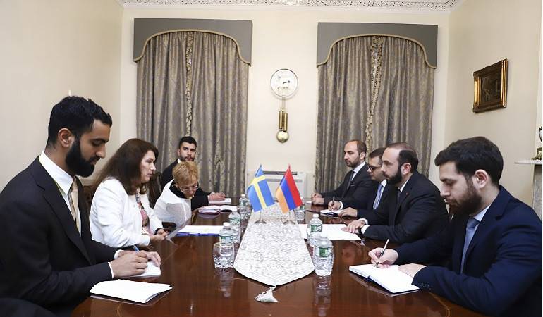 Meeting of Foreign Ministers of Armenia and Sweden