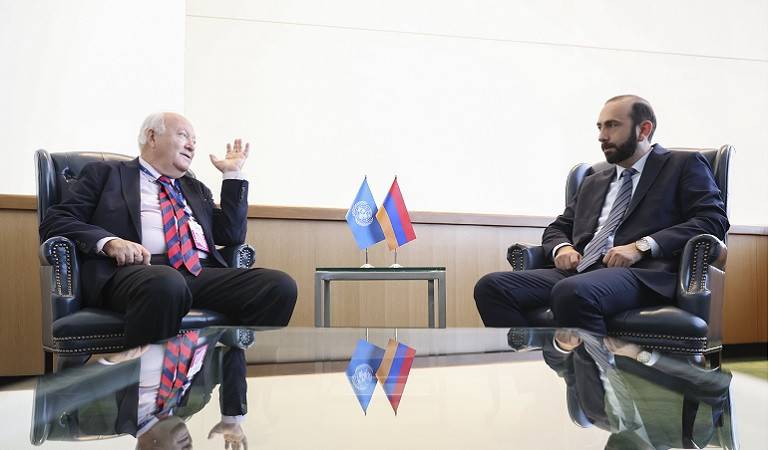 The meeting of Foreign Minister of Armenia Ararat Mirzoyan with the High Representative of the UN Alliance of Civilizations