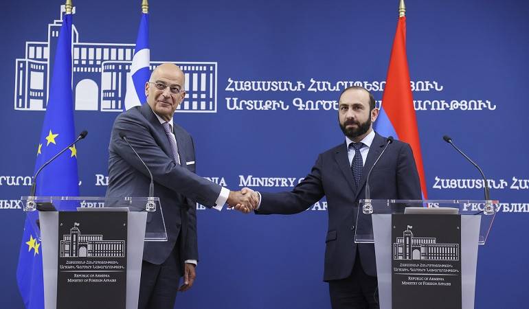 ՀՀ ԱԳ նախարար Արարատ Միրզոյանի մամուլի համար հայտարարությունը Հունաստանի ԱԳ նախարար Նիկոս Դենդիասի հետ հանդիպման արդյունքներով