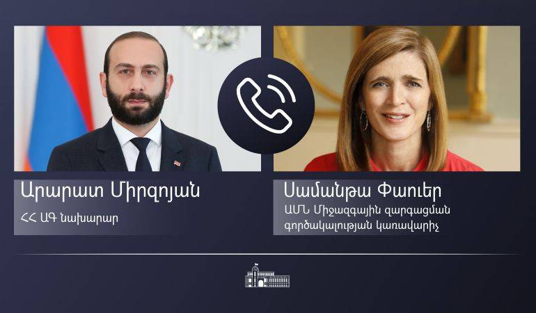 Phone conversation of the Foreign Minister of Armenia and the Administrator of the US Agency of International Development