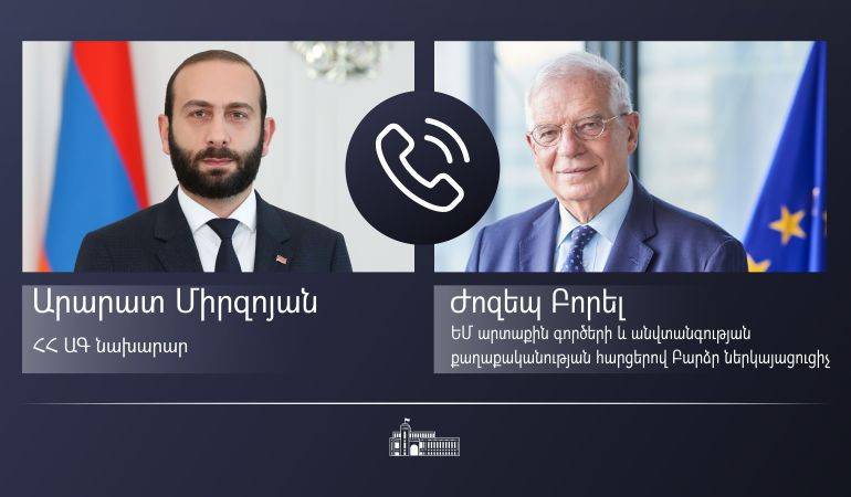 Phone conversation of the Foreign Minister of Armenia with the High Representative of the EU for Foreign Affairs and Security Policy Josep Borrell