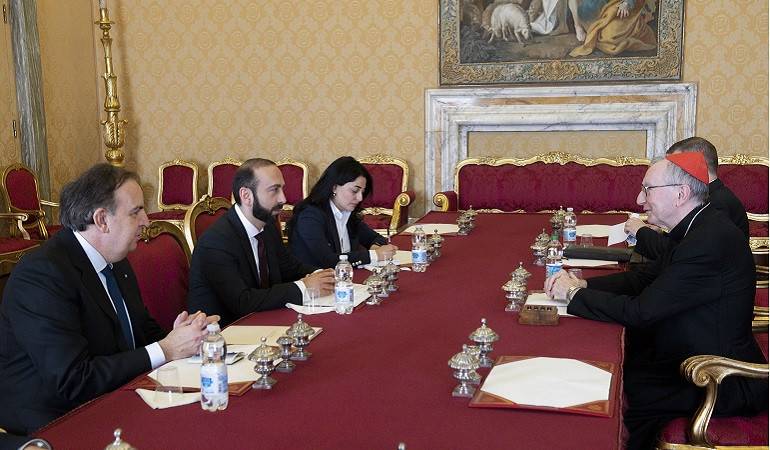 Minister of Foreign Affairs of Armenia Ararat Mirzoyan met with Secretary of State of Holy See Cardinal Pietro Parolin