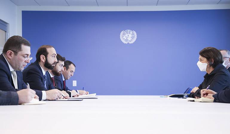 Meeting of the Foreign Minister of Armenia Ararat Mirzoyan with the United Nations Under-Secretary-General Rosemary DiCarlo