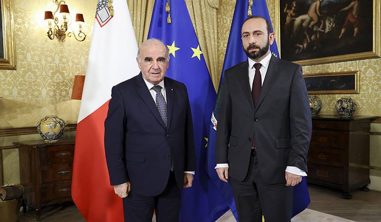 Встреча министра иностранных дел Армении и президента Мальты