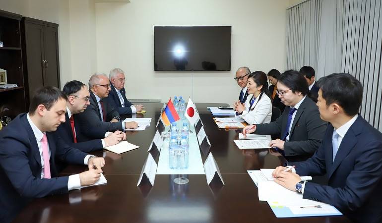 Meeting of the Deputy Minister of Foreign Affairs of Armenia with the delegation led by the Parliamentary Vice-Minister for Foreign Affairs of Japan