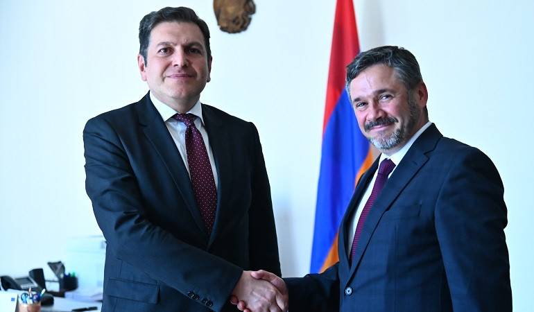 The newly appointed Ambassador of Lithuania handed over a copy of credentials to the Deputy Foreign Minister of Armenia