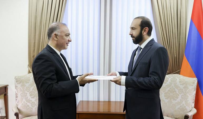 Minister of Foreign Affairs of the Republic of Armenia received the newly-appointed Ambassador of Iran