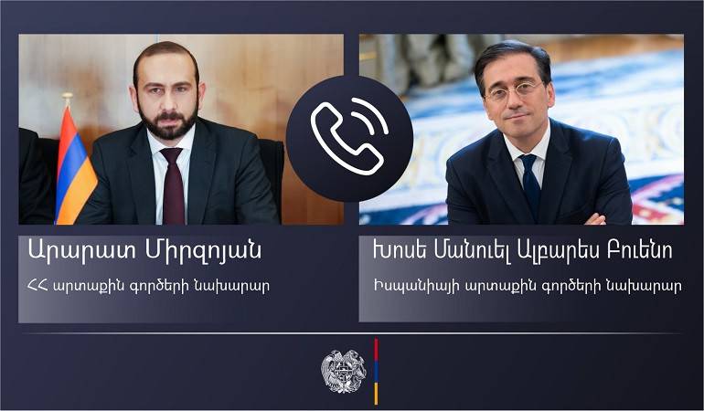 Phone conversation between Foreign Ministers of Armenia and Spain