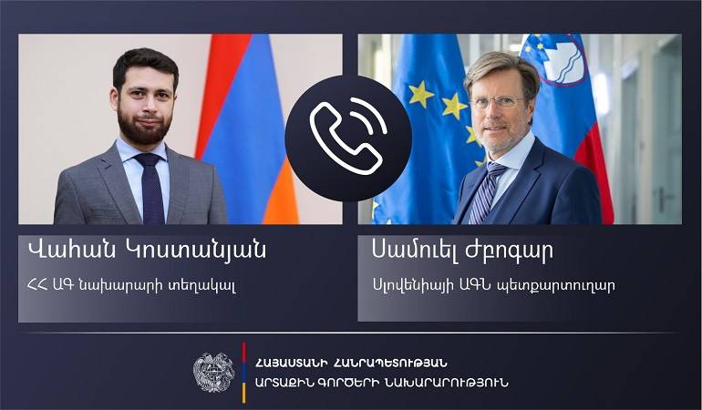 The telephone conversation of the Deputy Foreign Minister of Armenia with the State Secretary of the Ministry of Foreign Affairs of Slovenia