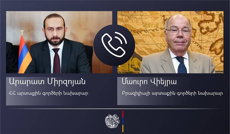 Phone conversation of Foreign Ministers of Armenia and Brazil
