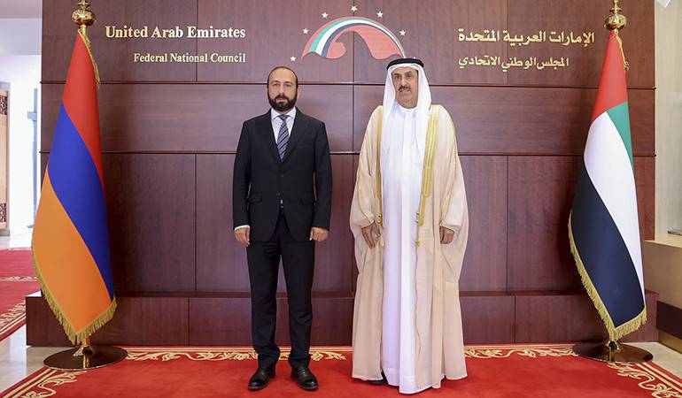 Meeting of the Foreign Minister of Armenia with the President of the Federal National Council of UAE