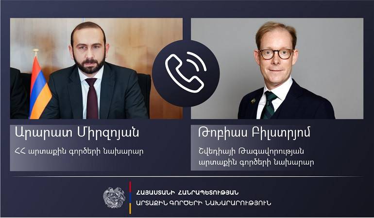 Հայաստանի և Շվեդիայի ԱԳ նախարարների հեռախոսազրույցը