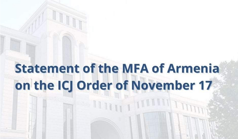 Statement of the MFA of Armenia on the ICJ Order of November 17