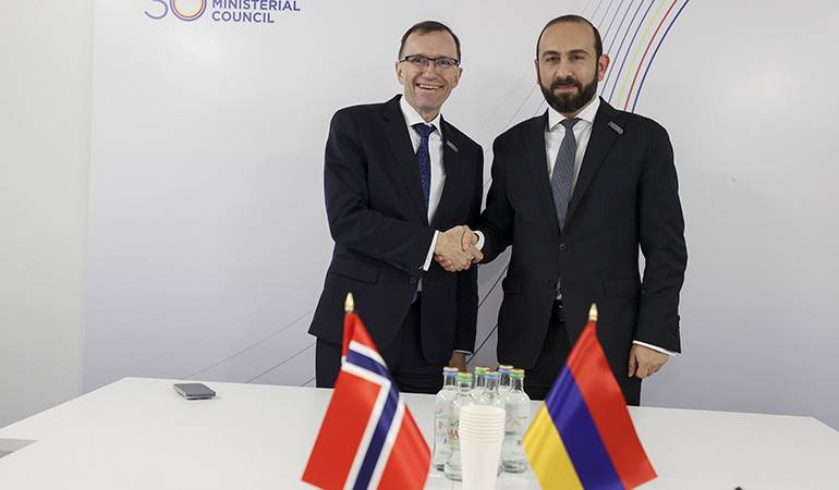 Հայաստանի և Նորվեգիայի ԱԳ նախարարների հանդիպումը