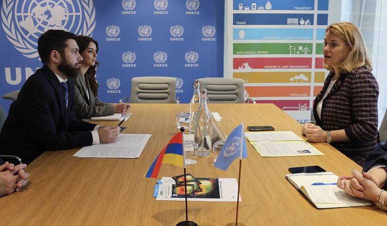 Встреча заместителя министра иностранных дел Армении Ваана Костаняна с Исполнительным секретарем ЕЭК ООН Татьяной Молчан