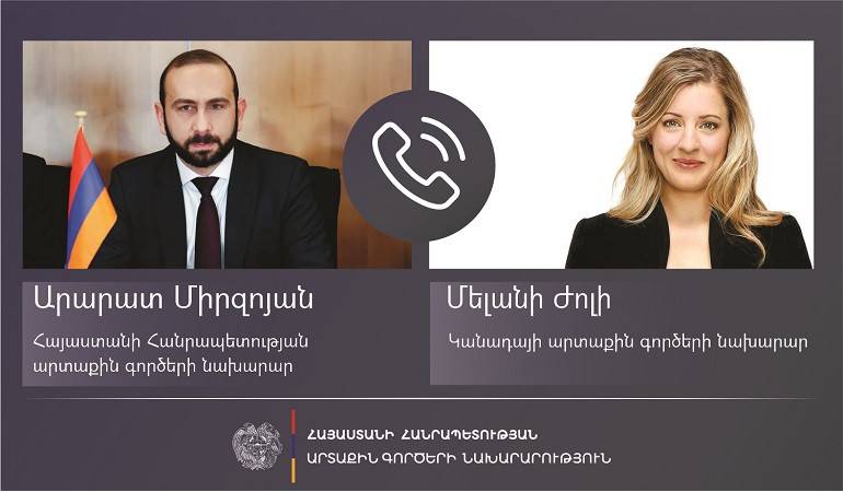 Հայաստանի և Կանադայի ԱԳ նախարարների հեռախոսազրույցը